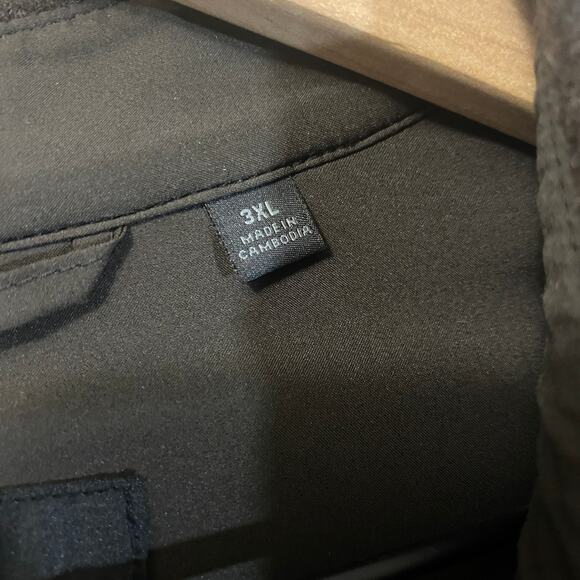 Uniqlo Brown Felted Overshirt Jacket Button Down Multi Pocket Sz 3X Collared - Picture 5 of 13